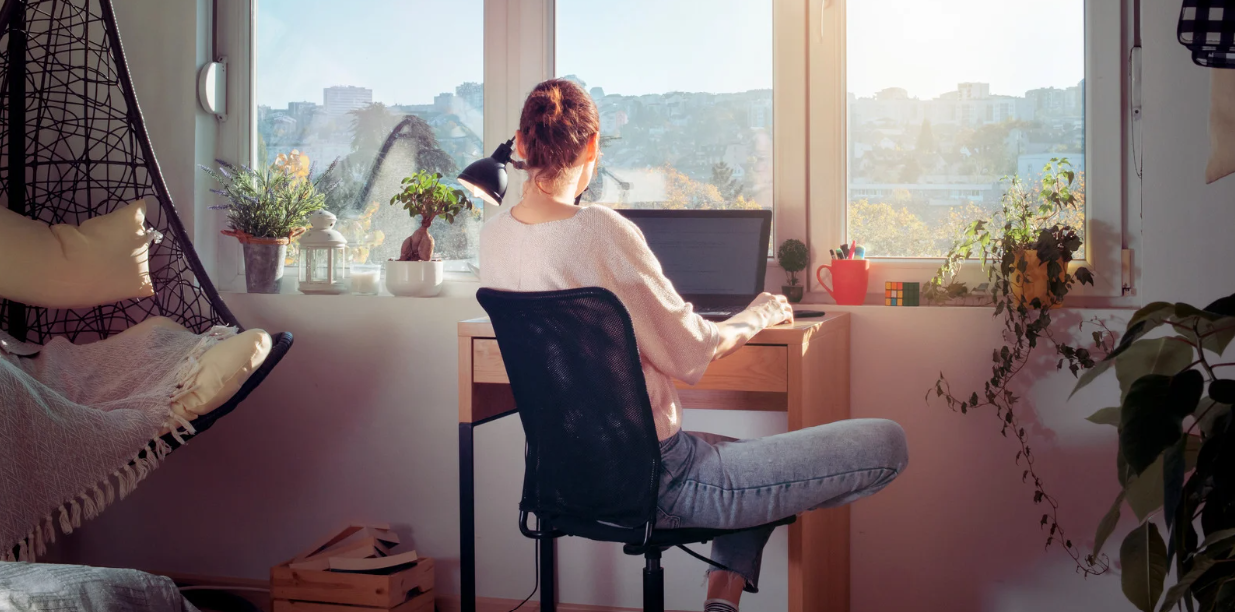 Remote work home office setup