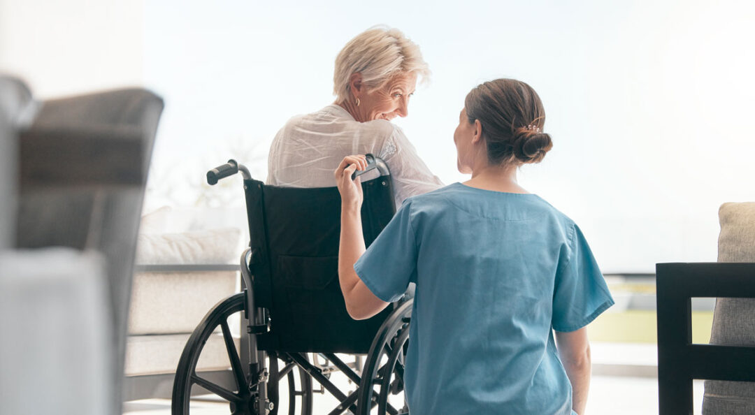 Occupational therapist assisting a patient with exercises