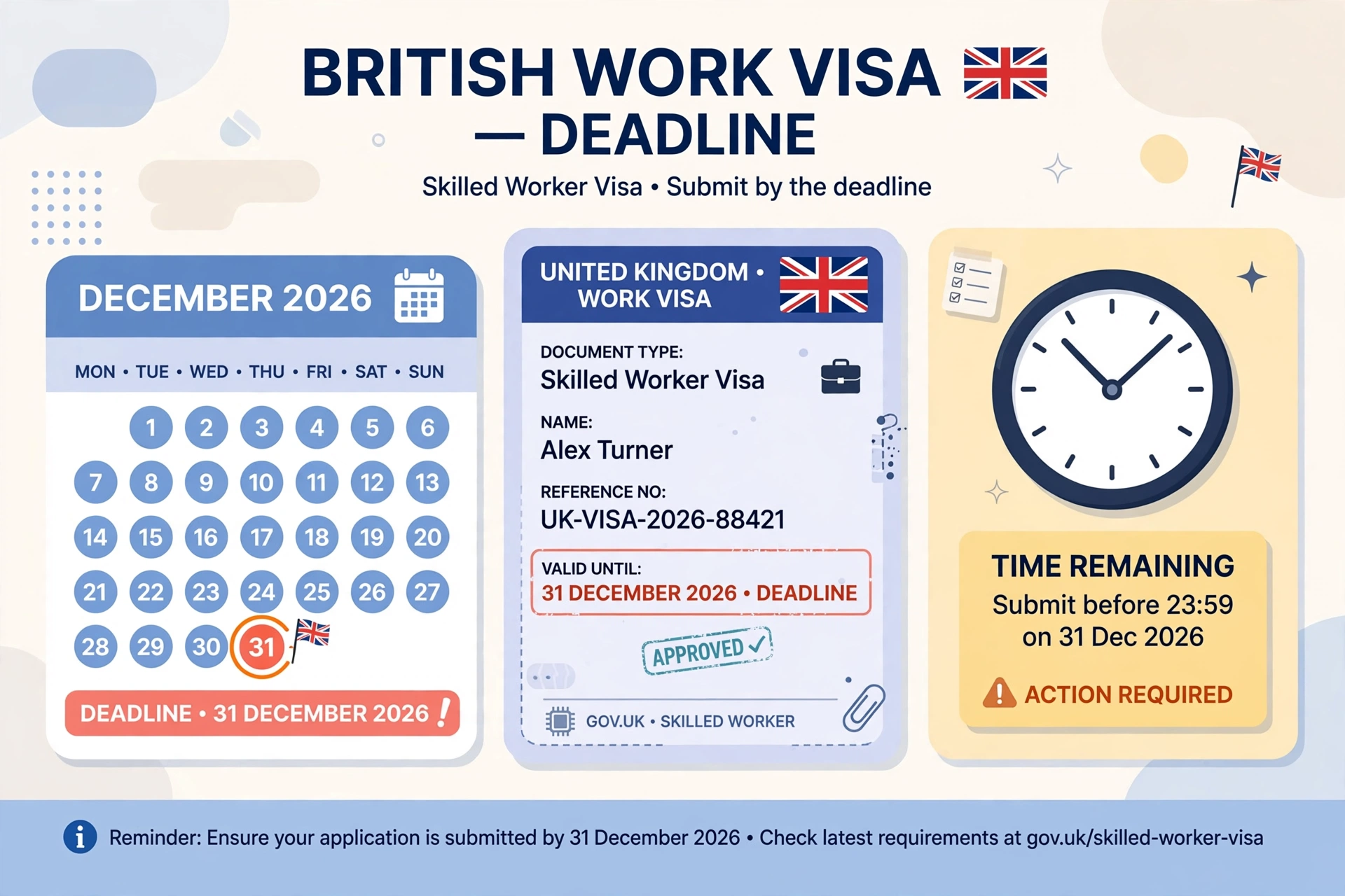 31 December 2026 deadline calendar for UK work visa