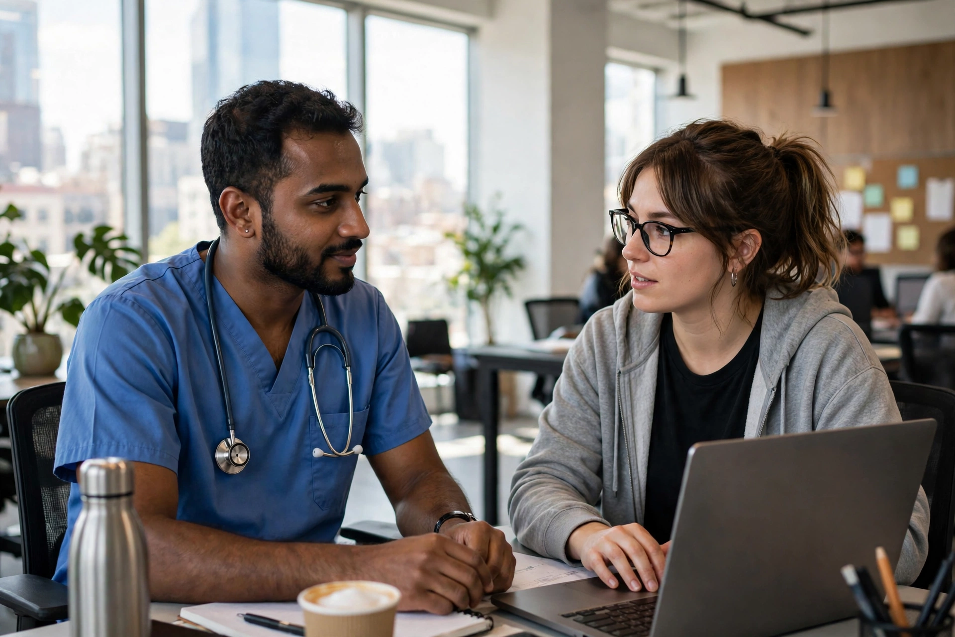 Foreign healthcare worker and software developer working in the United States